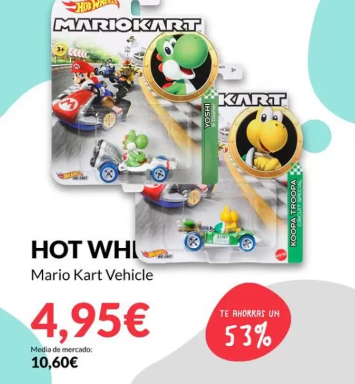 Oferta de Hot Wheels - Mario Kart Vehicle por 4,95€ en PrimaPrix