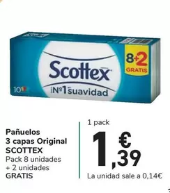 Oferta de Scottex - Pañuelos 3 Capas Original por 1,39€ en Carrefour Express