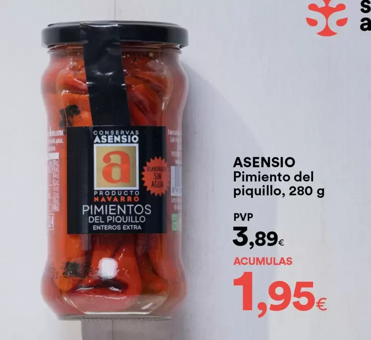 Oferta de Asensio - Pimiento Del Piquillo por 3,89€ en SUPER AMARA