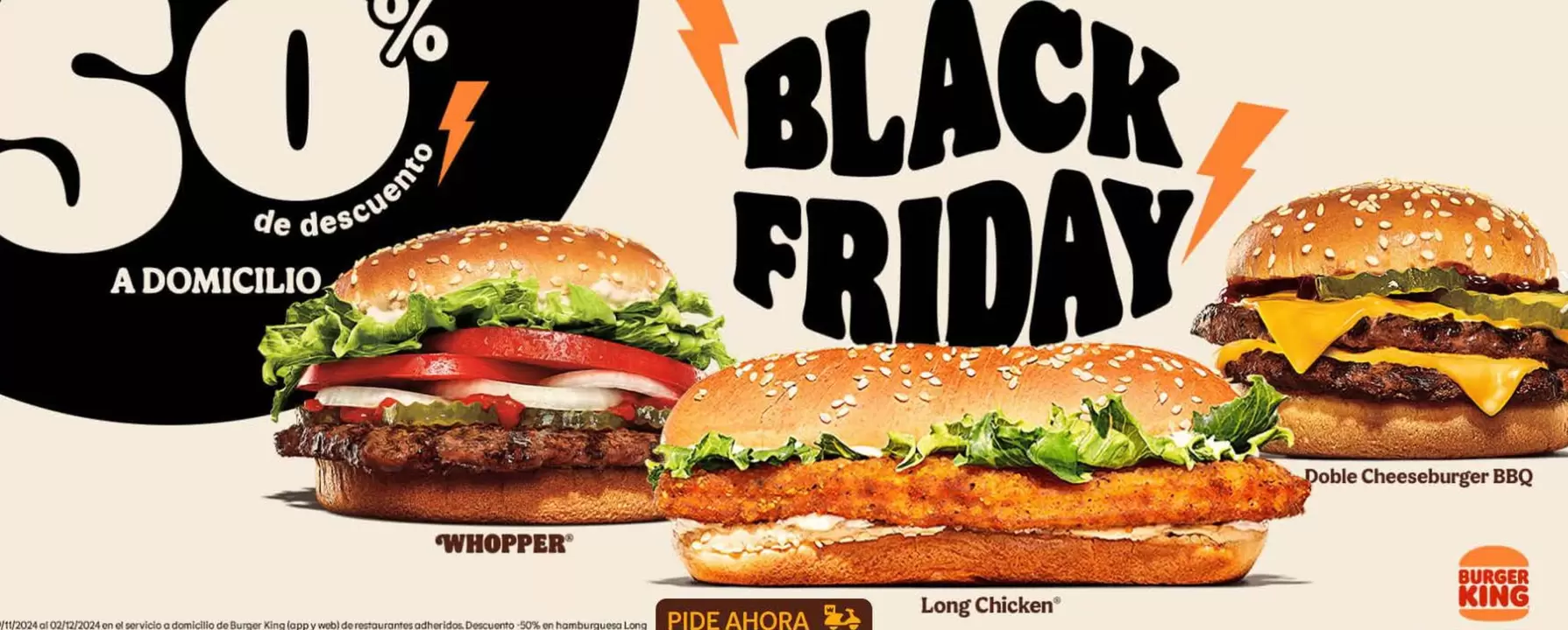 Oferta de Blacr Friday en Burger King