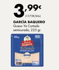 Oferta de García Baquero - Queso Ya Cortado Semicurado por 3,99€ en Supermercados Lupa