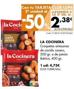 Oferta de La Cocinera - Croquetas Artesanas De Cocido Casero por 4,75€ en Supermercados Lupa