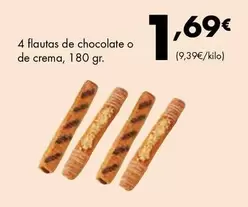 Oferta de 4 Flautas De Chocolate O De Crema por 1,69€ en Supermercados Lupa