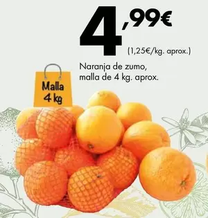 Oferta de Naranja De Zumo por 4,99€ en Supermercados Lupa