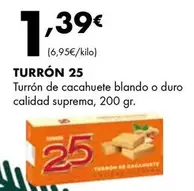 Oferta de Suprema - Turron De Cacahuete Blando O Duro Calidad por 1,39€ en Supermercados Lupa