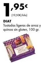 Oferta de Tostadas Ligeras De Arroz Y Quinoa Sin Gluten por 1,95€ en Supermercados Lupa