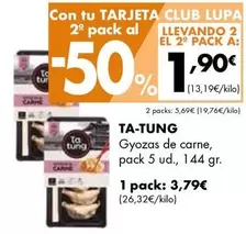 Oferta de Ta Tung - Gyozas De Carne por 3,79€ en Supermercados Lupa