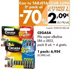 Oferta de Cecasa - Pila Super Alkaline Lr6 O Lr03 por 6,95€ en Supermercados Lupa