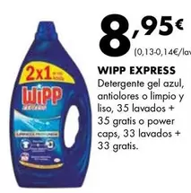 Oferta de Wipp - Detergente Gel Azul por 8,95€ en Supermercados Lupa