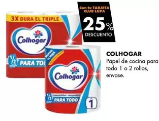 Oferta de Colhogar - Papel De Cocina Para Todo 1 O 2 Rollos en Supermercados Lupa