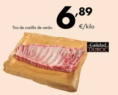 Oferta de Duroc - Tira De Costilla De Cerdo por 6,89€ en Supermercados Lupa