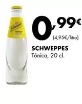 Oferta de Schweppes - Tonica por 0,99€ en Supermercados Lupa