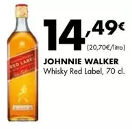 Oferta de Johnnie Walker - Whisky Red Label por 14,49€ en Supermercados Lupa