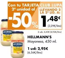 Oferta de Hellmann's - Mayonesa por 2,95€ en Supermercados Lupa