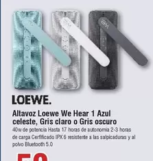 Oferta de Loewe - Altavoz  We Hear 1 Azul Celeste, Gris Claro O Gris Oscuro en Froiz