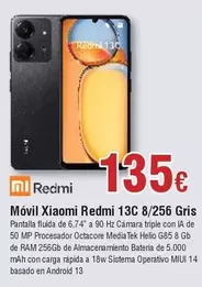 Oferta de Xiaomi - Móvil Redmi 13C 8/256 Gris por 135€ en Froiz