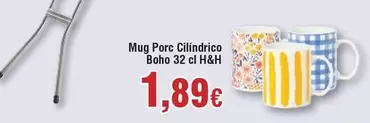 Oferta de Mug Porc Cilindrico por 1,89€ en Froiz