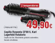 Oferta de Rowenta - Cepillo Cf961l Karl Lagerfeld Rotatorio por 49,9€ en Froiz