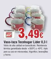 Oferta de Que's Lider - Vaso-taza Tecnhogar por 3,49€ en Froiz