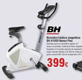 Oferta de Braun - Bicicleta Estática Magnetica BH H1055 Nexus Plus por 399€ en Froiz