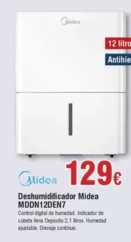 Oferta de Midea - Deshumidificador MDDn12DEN7 por 129€ en Froiz