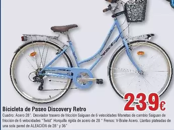 Oferta de Solá - Bicicleta De Paseo Discovery Retro por 239€ en Froiz