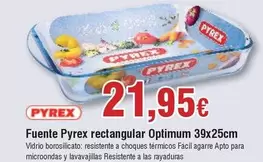 Oferta de Pyrex - Fuente Rectangular Optimum por 21,95€ en Froiz