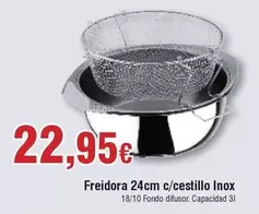 Oferta de Freidora 24cm C/cestillo Inox por 22,95€ en Froiz