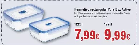 Oferta de Hermético Rectangular Pure Box Active por 9,99€ en Froiz