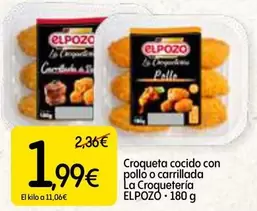 Oferta de Elpozo - Croqueta Cocido Con Pollo O Carrillada por 1,99€ en Dialprix