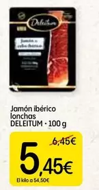 Oferta de Deleitum - Jamón Ibérico Lonchas por 5,45€ en Dialprix