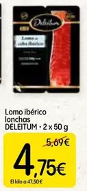 Oferta de Deleitum - Lomo Iberico Lonchas por 4,75€ en Dialprix