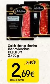 Oferta de Deleitum - Salchichon O Chorizo Iberico Lonchas por 2,69€ en Dialprix