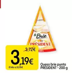 Oferta de Président - Queso Brie Punta por 3,19€ en Dialprix