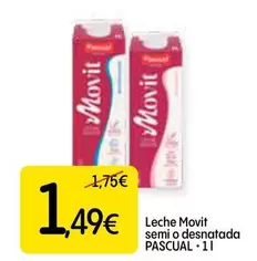 Oferta de Pascual - Leche Movit Semi O Desnatada por 1,49€ en Dialprix