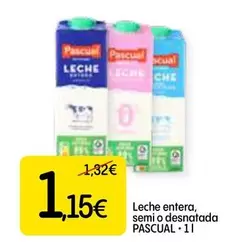 Oferta de Pascual - Leche Entera, Semi O Desnatada por 1,15€ en Dialprix