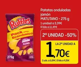 Oferta de Matutano - Patatas Onduladas Jamon por 1,7€ en Dialprix