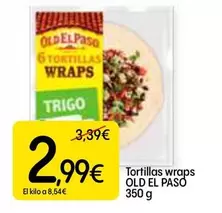 Oferta de Old El Paso - Tortillas Wraps por 2,99€ en Dialprix