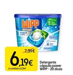 Oferta de Wipp - Detergente Capsula Power por 6,19€ en Dialprix