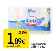 Oferta de Ceti - Papel Cocina por 1,89€ en Dialprix