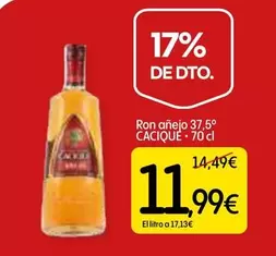 Oferta de Cacique - Ron Anejo por 11,99€ en Dialprix