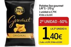 Oferta de Lay's - Patatas Lisa Gourmet por 2,79€ en Dialprix