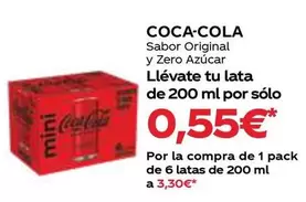 Oferta de Coca-Cola - Sabor Original Y Zero Azucar Llevate Tu Lata por 0,55€ en Dialprix