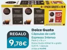 Oferta de Dolce Gusto - Capsulas De Cafe Espresso Intenso por 9,78€ en Dialprix