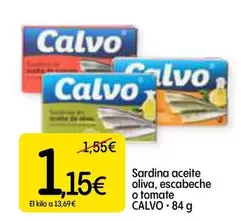 Oferta de Calvo - Sardina Aceite Oliva, Escabeche O Tomate por 1,15€ en Dialprix