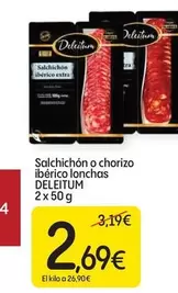 Oferta de Deleitum - Salchichon O Chorizo Iberico Lonchas por 2,69€ en Dialprix