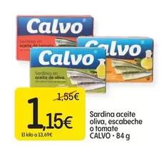 Oferta de Calvo - Sardina Aceite Oliva, Escabeche O Tomate por 1,15€ en Dialprix