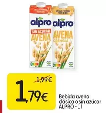 Oferta de Alpro - Bebida Avena Clasica O Sin Azucar por 1,79€ en Dialprix