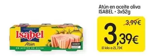 Oferta de Isabel - Atun En Aceite Oliva por 3,39€ en Dialprix