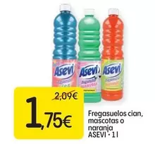 Oferta de Asevi - Fregasuelos Cian, Mascotas O Naranja por 1,75€ en Dialprix